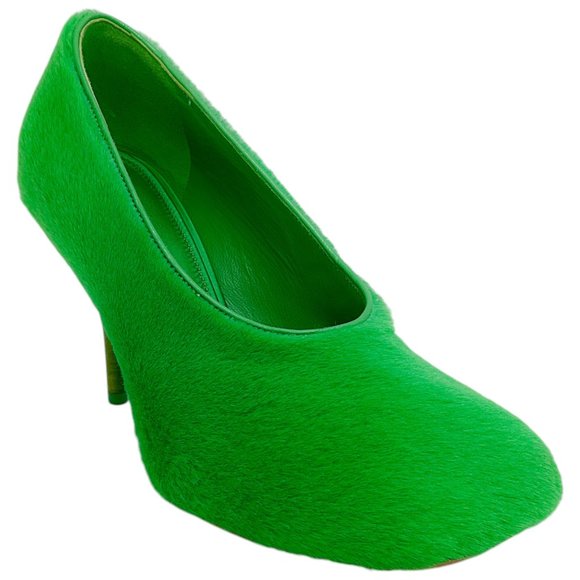 Givenchy Absynthe Green Shearling Show Pumps - Picture 1 of 12